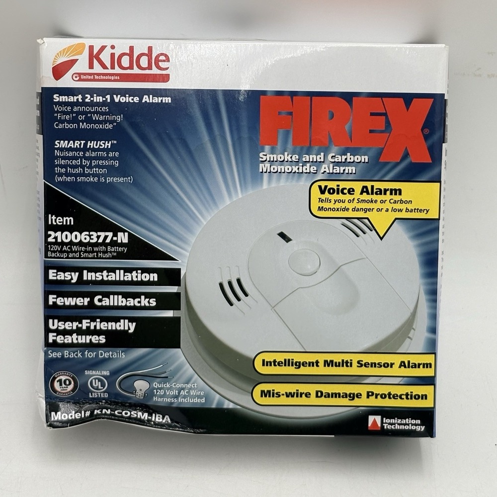 Kidde 21006377 Hardwired Combination Carbon Monoxide & Smoke Alarm  KN-COSM-IBA